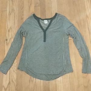 EUC Anthro Metallic Henley size small